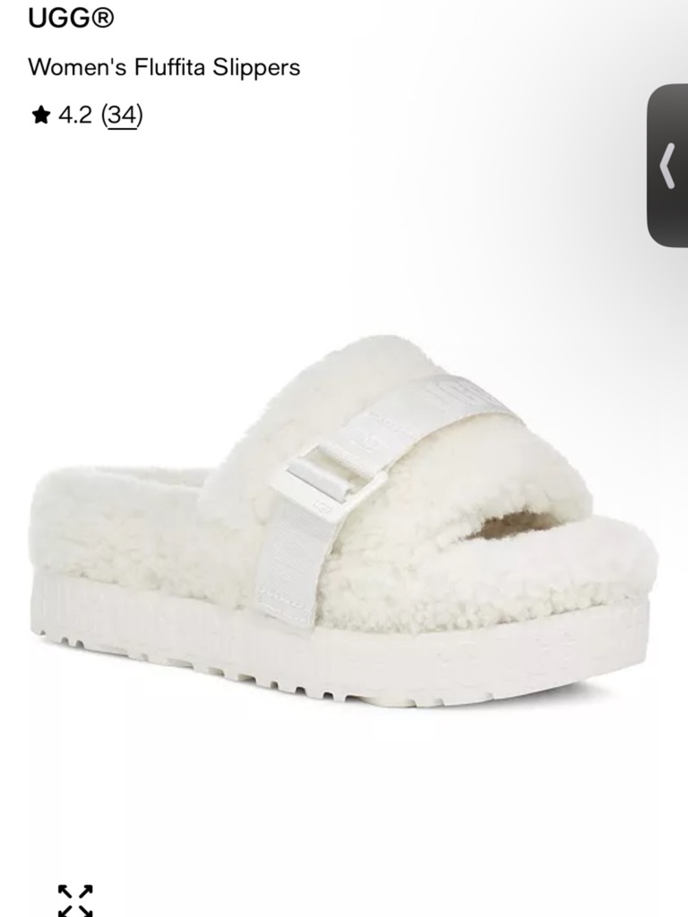 UGG Women's Fluffita Shearling Slide - Cream